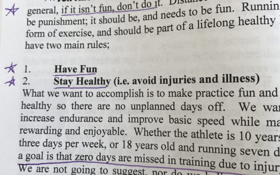 Reminder: Running should be FUN FIRST